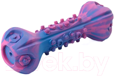 Игрушка для собак Mr. Kranch Гантель с пищалкой / MKR011529 (ароматизированная, разноцветный)
