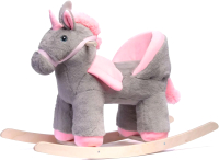 Качалка детская Нижегородская игрушка Единорог / 4657781090087 (серый/розовый) - 
