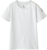 Футболка спортивная детская Kelme Children's Crew Neck T-shirt / 8151TX3002-100 (р.150, белый) - 
