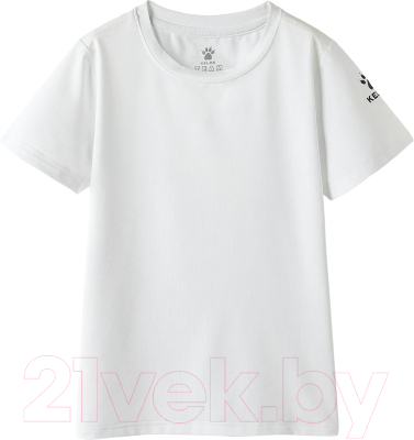 Футболка спортивная детская Kelme Children's Crew Neck T-shirt / 8151TX3002-100 (р.150, белый)