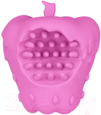 Игрушка для собак Mr. Kranch Яблоко с пищалкой / MKR001402 (с ароматом бекона, розовый)