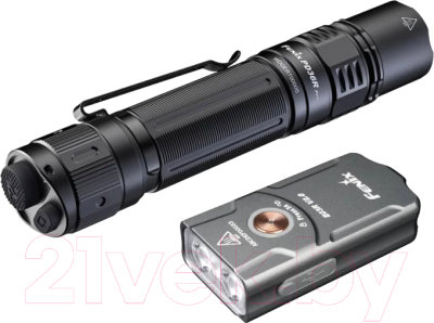 Набор фонарей Fenix Light PD36R Pro + брелок E03R V2.0  / PD36RPROE03RV20GY (серый)