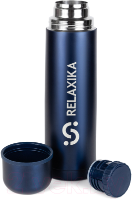 Термос для напитков Relaxika 101 (1000мл, темно-синий)