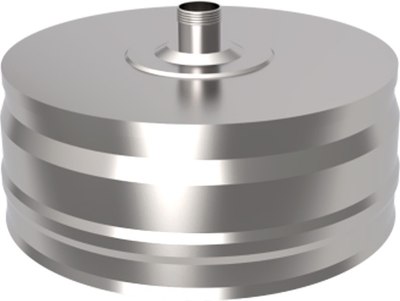 Заглушка дымохода UMKPRO ф 130 AISI 439/0.5мм Н штуцер 3/4 - 