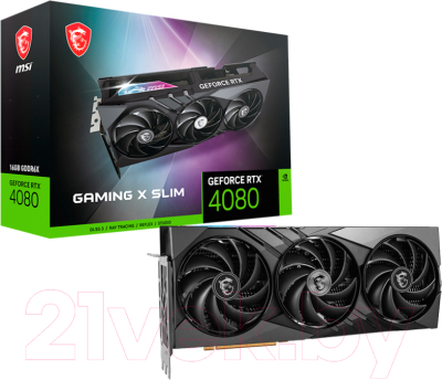 Видеокарта MSI GeForce RTX 4080 16GB Gaming X Slim