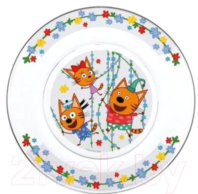 Набор столовой посуды ND Play Три кота. Цветы / 309624