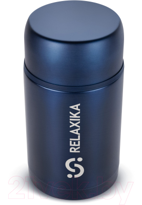 Термос для еды Relaxika 301 (1л, темно-синий)