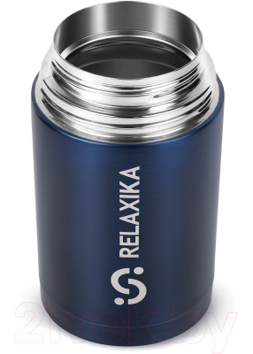 Термос для еды Relaxika 301 (1л, темно-синий)