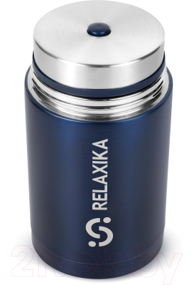 Термос для еды Relaxika 301 (1л, темно-синий)