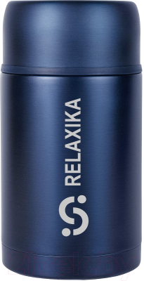 Термос для еды Relaxika 301 (1л, темно-синий)