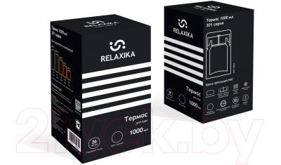 Термос для еды Relaxika 301 (1л, черный)