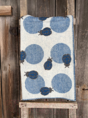 Одеяло для малышей Klippan Божья коровка (100x140, синий)