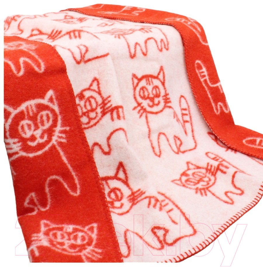 Одеяло для малышей Klippan Коты в красном