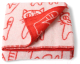 Одеяло для малышей Klippan Коты в красном (100x140, шерсть) - 