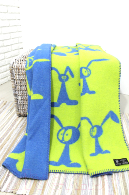 Одеяло для малышей Klippan Супер зайцы (100x140, шерсть)
