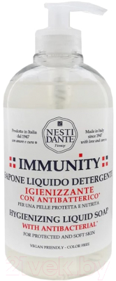 Мыло жидкое Nesti Dante Immunity Hygienizing Liquid Soap Антибактериальное (500мл)
