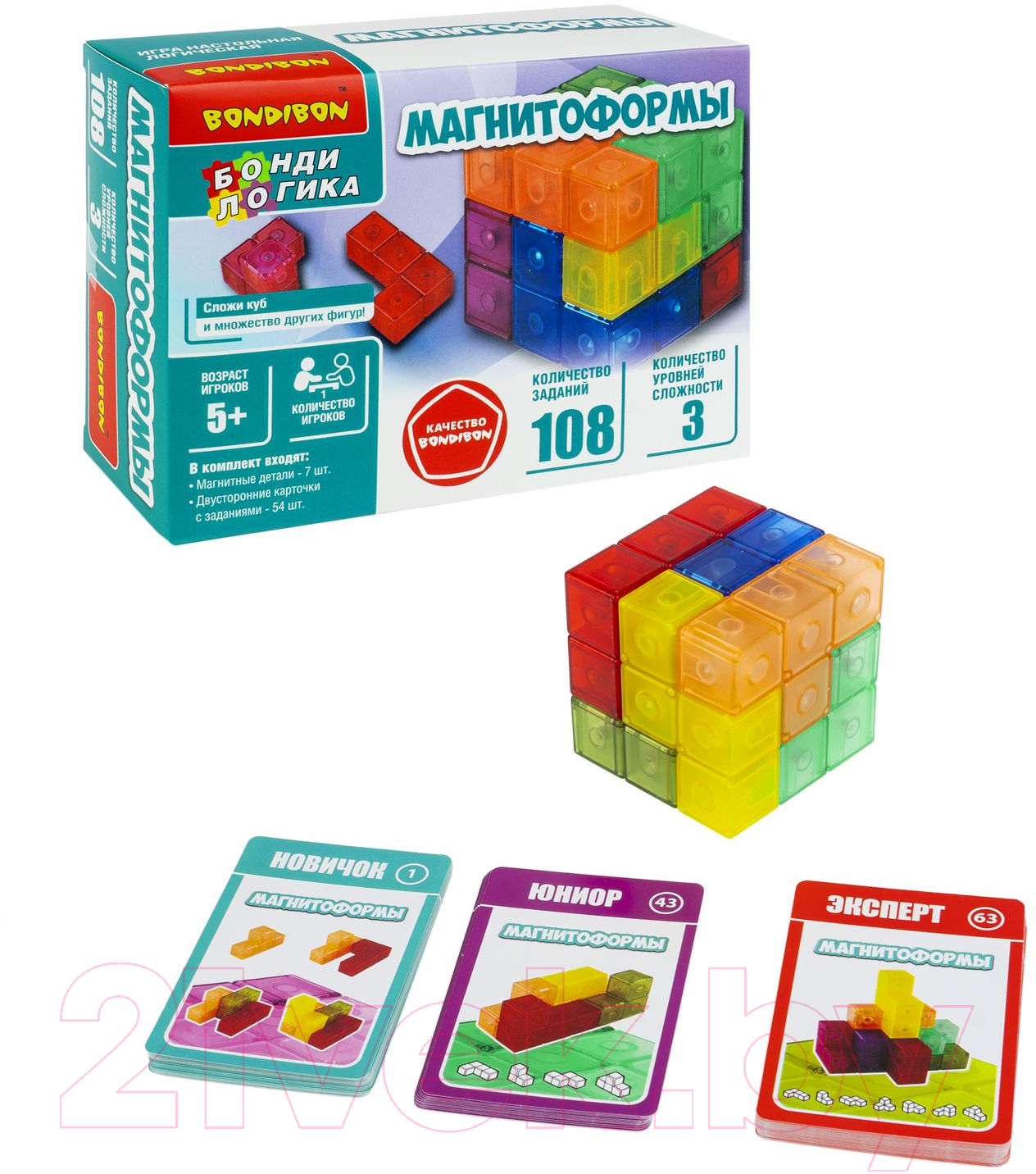 Игра-головоломка Bondibon БондиЛогика Магнитоформы / ВВ6267