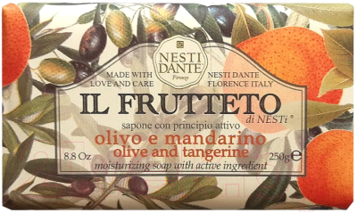 Мыло твердое Nesti Dante Оливковое масло и мандарин (250г)