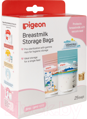 Набор пакетов для хранения молока Pigeon Holiday / 79320 (120мл, 25шт)