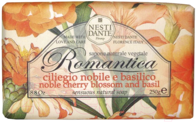 Мыло твердое Nesti Dante Romantica Вишневый цвет и базилик (250г)