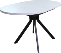 Обеденный стол Васанти Плюс Дорн-1 110-150x70 (мрамор леванто/черный) - 