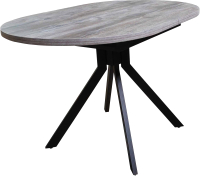 Обеденный стол Васанти Плюс Дорн-1 110-150x70 (сосна пасадена/черный) - 