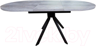 Обеденный стол Васанти Плюс Дорн-1 110-150x70 (сосна пасадена/черный)