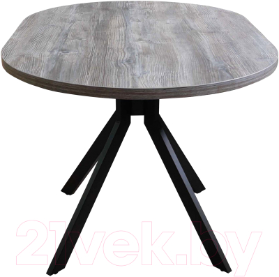 Обеденный стол Васанти Плюс Дорн-1 110-150x70 (сосна пасадена/черный)