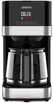 Капельная кофеварка Centek CT-1150 (черный/сталь)