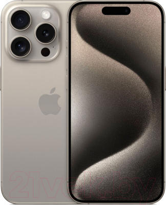 Смартфон Apple iPhone 15 Pro 128GB Dual Sim без e-sim / A3104 (природный титан)
