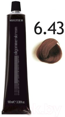 Крем-краска для волос Selective Professional Oligomineral Cream 6.43 / 86643 (100мл, темный блонд золотисто-медный)