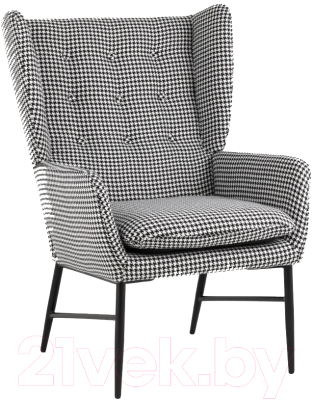 Кресло мягкое Stool Group Мэйден / QH-8318K (черный/белый)