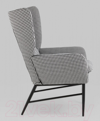 Кресло мягкое Stool Group Мэйден / QH-8318K (черный/белый)
