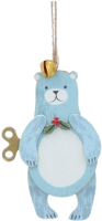 Елочная игрушка Gisela Graham Toy Box Медведь с ключиком / 14647_1 (голубой) - 