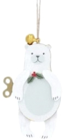 Елочная игрушка Gisela Graham Toy Box Медведь с ключиком / 14647_2 (белый) - 