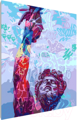 Картина по номерам PaintLine Дионис статуя граффити / 2037727145668