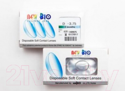 Комплект контактных линз Bio-Luc Thin 3 Months гидрогелевая трехмесячная Sph-2.25