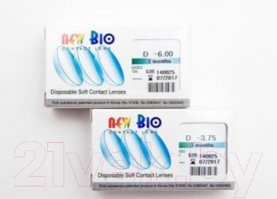 Комплект контактных линз Bio-Luc Thin 3 Months гидрогелевая трехмесячная Sph-1.25