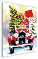 Картина по номерам PaintLine Машина с новогодними подарками / 2038854624828 - 