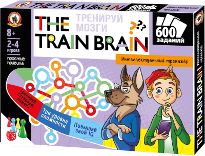 Настольная игра Русский стиль Викторина для всей семьи Тренируй мозги. The Train Brain / 03378