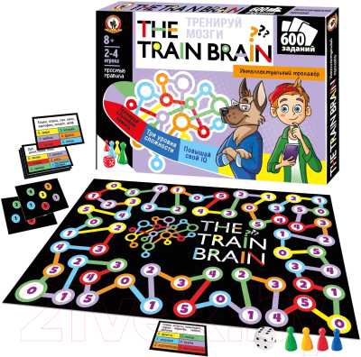 Настольная игра Русский стиль Викторина для всей семьи Тренируй мозги. The Train Brain / 03378