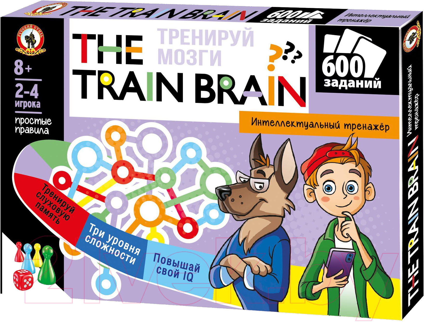 Настольная игра Русский стиль Викторина для всей семьи Тренируй мозги. The Train Brain / 03378
