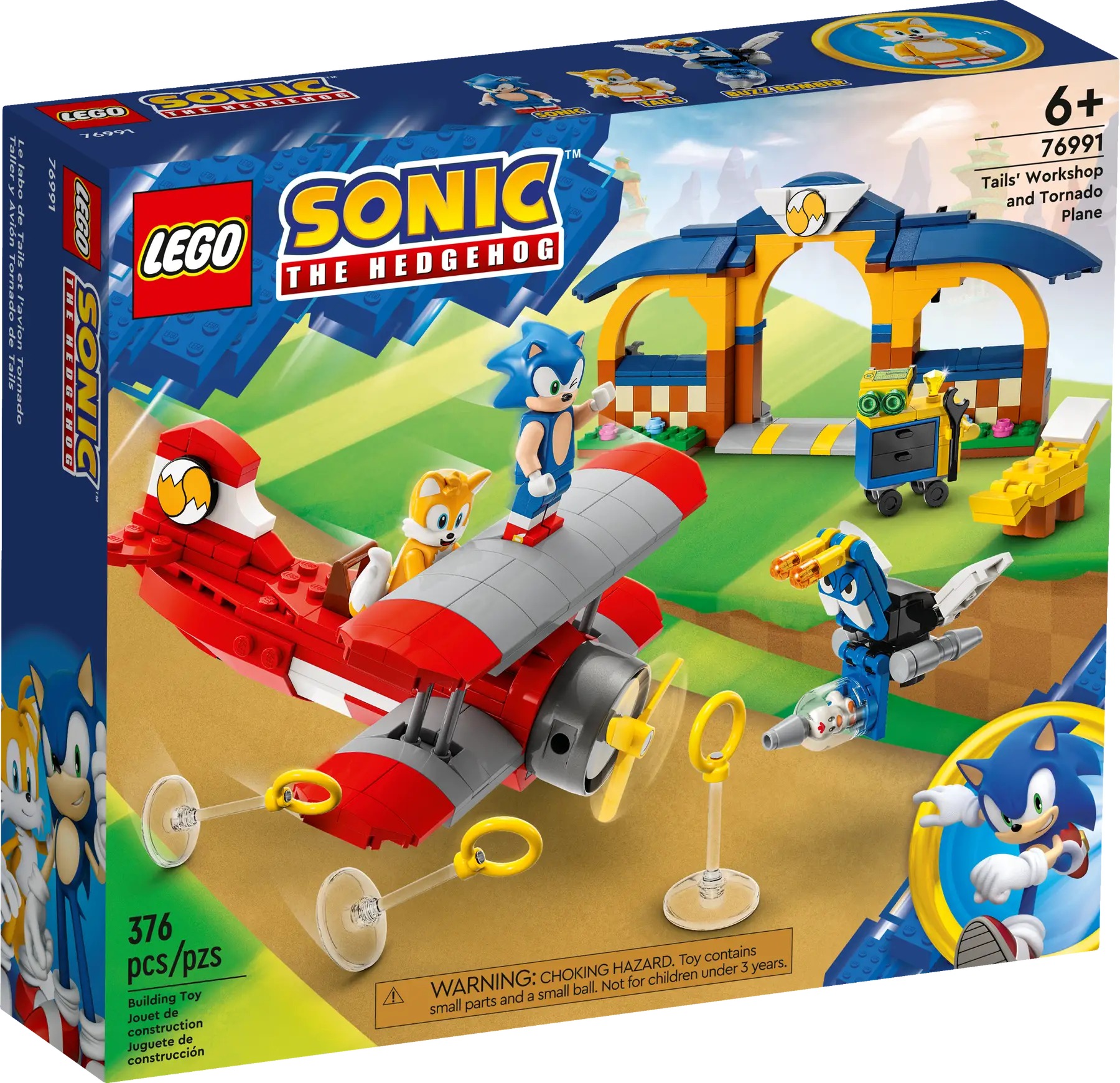 Конструктор Lego Sonic Мастерская Тейлза и Самолет Торнадо 76991