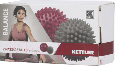 Комплект массажных мячей KETTLER 3U3LM31CD3 / 118718-JA (малиновый/серый)