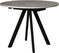 Обеденный стол Мир стульев Саен 27 100x100/30 (каспий срез камня/черный муар) - 