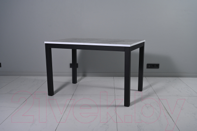 Обеденный стол Мир стульев Саен 30 120x80/50 (фаерстоун/черный муар)