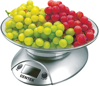 Кухонные весы Centek CT-2451 (серебро/черный) - 