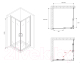 Миниатюра изображения товара Душевой уголок Abber Schwarzer Diamant AG020805