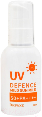 Молочко солнцезащитное Deoproce UV Defence Mild Sun Milk SPF50+ PA++++ (55мл)