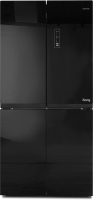 Холодильник с морозильником Centek CT-1756 Black Glass Total NF - 
